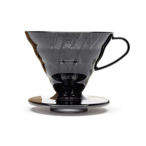 
                  
                    Load image into Gallery viewer, HARIO COFFEE DRIPPER V60 02 WITH FILTERS &amp;amp; SCOOP - BLACK PLASTIC
                  
                