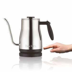 
                  
                    Load image into Gallery viewer, BODUM BISTRO ELECTRIC GOOSENECK WATER KETTLE - SILVER S/S 1L, 34OZ
                  
                