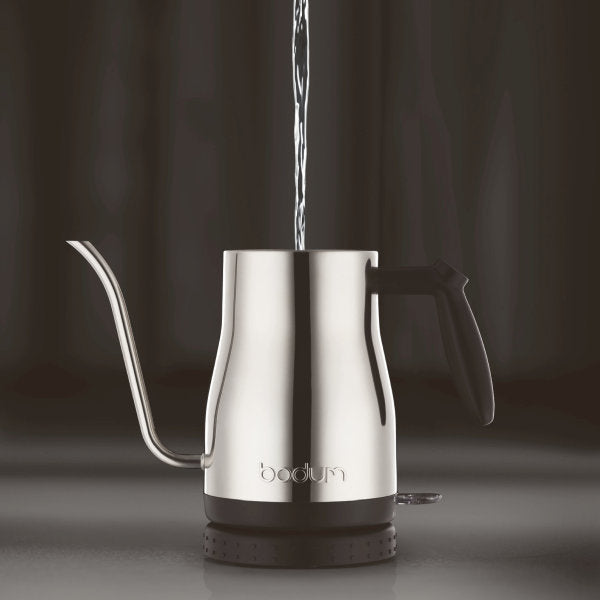 
                  
                    Load image into Gallery viewer, BODUM BISTRO ELECTRIC GOOSENECK WATER KETTLE - SILVER S/S 1L, 34OZ
                  
                