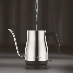 
                  
                    Load image into Gallery viewer, BODUM BISTRO ELECTRIC GOOSENECK WATER KETTLE - SILVER S/S 1L, 34OZ
                  
                
