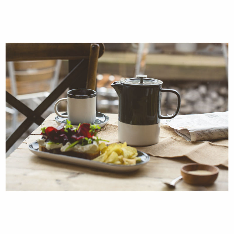 
                  
                    Load image into Gallery viewer, LA CAFETIERE BARCELONA COOL GREY CERAMIC 850ML CAFETIÈRE, GIFT BOXED
                  
                