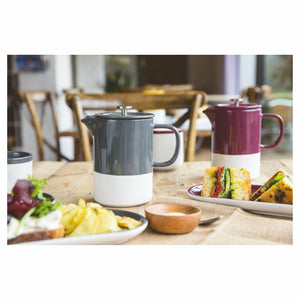 
                  
                    Load image into Gallery viewer, LA CAFETIERE BARCELONA COOL GREY CERAMIC 850ML CAFETIÈRE, GIFT BOXED
                  
                