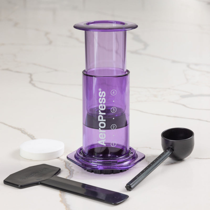 
                  
                    Load image into Gallery viewer, AEROPRESS CLEAR PURPLE COFFEE MAKER
                  
                
