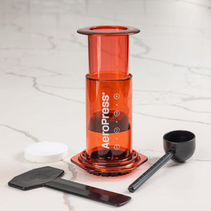 
                  
                    Load image into Gallery viewer, AEROPRESS CLEAR RED COFFEE MAKER
                  
                