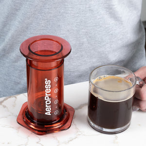 
                  
                    Load image into Gallery viewer, AEROPRESS CLEAR RED COFFEE MAKER
                  
                