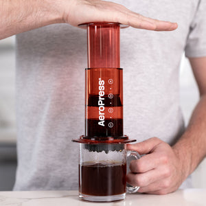 
                  
                    Load image into Gallery viewer, AEROPRESS CLEAR RED COFFEE MAKER
                  
                